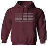 0176. Gray America USA American United States Vintage Flag Patriotic Style Sweatshirt Pullover Hoodie (Maroon, Medium) view 1