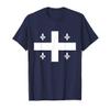 Quebec Fleurdelise Flag for Men and Women T-Shirt view 1
