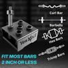 Yes4All Barbell Holder 5 Bars Vertical Storage Display Rack for Olympic Bar,C. Black view 3