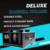 Yes4All Barbell Holder 5 Bars Vertical Storage Display Rack for Olympic Bar,C. Black view 4