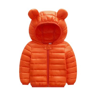 Toddler Baby Boys Girls Winter Coats Jacket Warm Clothes for 1-4 Years Old Kid Thick Ears Hoodie Velvet Snowsuit (18-24 Months, Orange)