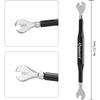 Oumers 3 Pack of Bike Spoke Wrench Kit, Forged Steel Bike Rim Correct Tool Bicycle Spoke Tool-Black view 2