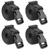 MAGARROW 40" 60" Strap Buckle Packing Straps Adjustable 1-Inch Belt (1" Wide - 60" Long, Black (4 PCS)) view 1