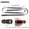 MAGARROW 40" 60" Strap Buckle Packing Straps Adjustable 1-Inch Belt (1" Wide - 60" Long, Black (4 PCS)) view 2