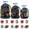 BROTOU Thickened Extra Large Sports Ball Bag Mesh Socce Ball Bag Heavy Duty Drawstring Bags Team Work for Holding Basketball, Volleyball, Baseball, Swimming Gear with Shoulder Strap view 3