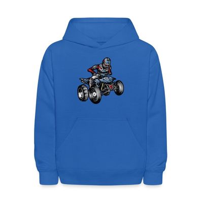 Spreadshirt ATV Racer Kids' Hoodie, L, royal blue