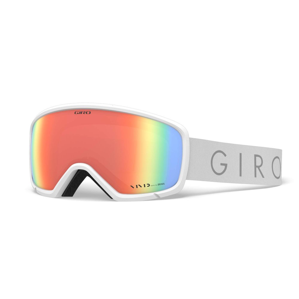 Giro Ringo Ski Goggles - Snowboard Goggles for Men, Women & Youth - White Core Light Strap with Vivid Infrared Lens