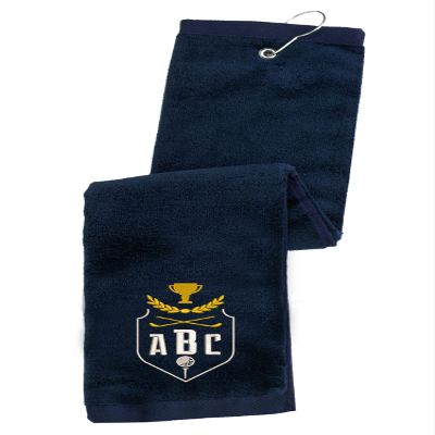Personalized Embroidered Golf Towel with Monogram Design and Initials  Custom Trifold Towel for Golf Bags with Grommet and Carabiner Clip, Hook