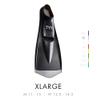 TYR Flexfin 2.0 Rubber Swim Fins - Adult Swimming Gear for Pool Lap Swimming, Training - Blade Fins Promote Proper Movement Through Legs and Feet - 100% Rubber - Color Coded - XL, Black view 2
