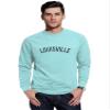 Daxton Louisville Sweatshirt Athletic Fit Pullover Crewneck French Terry Fabric, Sky Sweatshirt Black Letters, L view 1