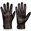 Alepo Genuine Sheepskin Leather Gloves For Men, Winter Warm Touchscreen Texting Cashmere Lined Driving Motorcycle Gloves (Brown-XL) view 1