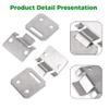 10L0L Club Car DS Seat Hinge Set for 1979-Up Golf Carts Seat Cushion Buckle Plate OEM 1011652 1012412 - Male + Female view 3