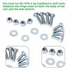 10L0L Club Car DS Seat Hinge Set for 1979-Up Golf Carts Seat Cushion Buckle Plate OEM 1011652 1012412 - Male + Female view 4