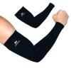 AetherGear Compression Arm Sleeve (2 pack) - Men and Women for Basketball, Volleyball, Tennis, Golf, Baseball, UV Protection (Black) view 1