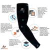 AetherGear Compression Arm Sleeve (2 pack) - Men and Women for Basketball, Volleyball, Tennis, Golf, Baseball, UV Protection (Black) view 2