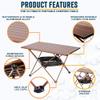 Alpcour Portable Camping Table  Lightweight, Compact Folding Side Table in a Bag with Aluminum Top & Heavy Duty Hinge for Easy Travel & Storage  Great for Outdoor BBQ, Backpacking, Tailgate & More view 3