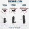 Alpcour Portable Camping Table  Lightweight, Compact Folding Side Table in a Bag with Aluminum Top & Heavy Duty Hinge for Easy Travel & Storage  Great for Outdoor BBQ, Backpacking, Tailgate & More view 4