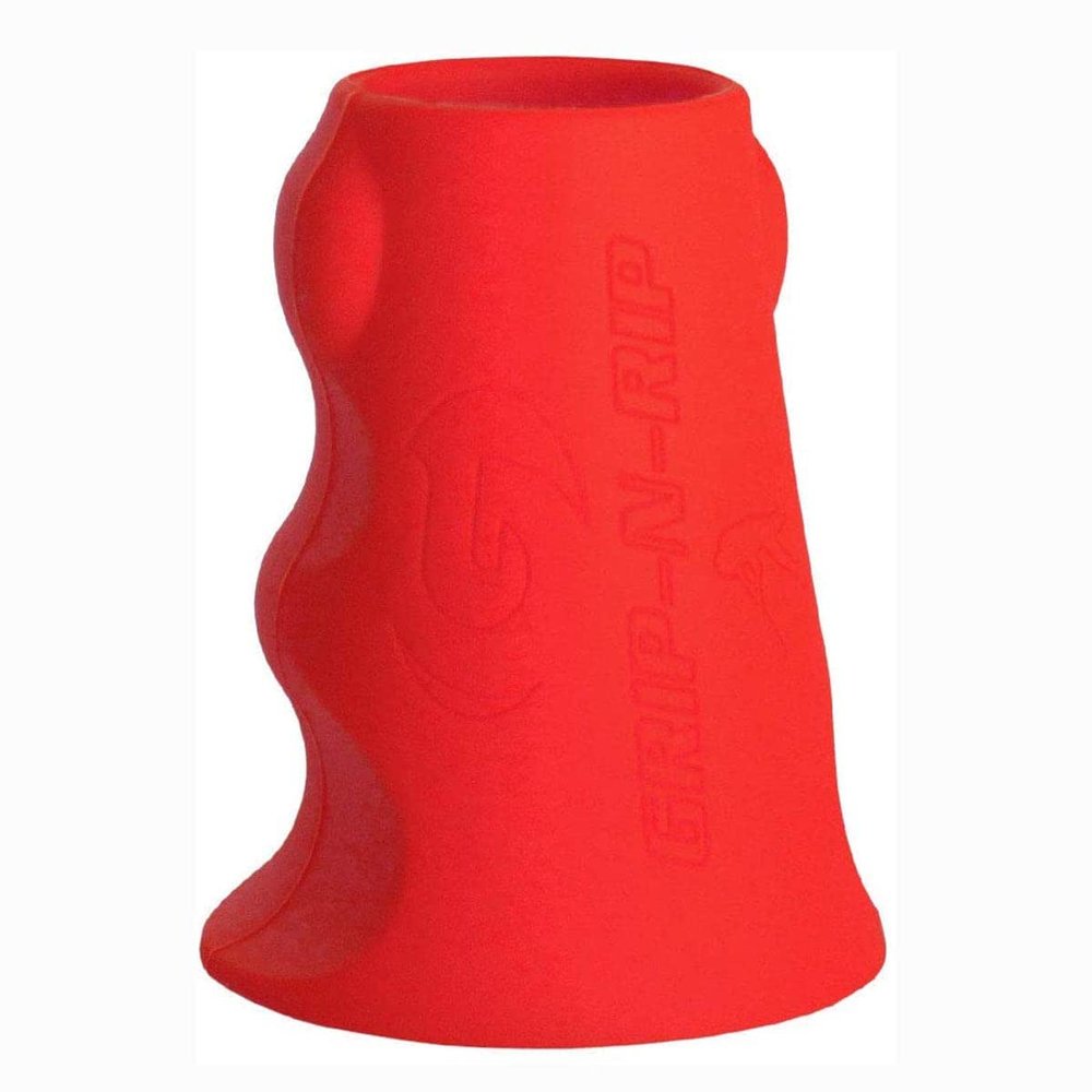 Grip-N-Rip Trigger Baseball/Softball Bat Grip Ergonomic Asymmetrical Design for Enhanced Comfort & Control Features Grooves for Finger Placement, Smooth Palm Relief (Red)