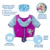 SwimSchool Swim Trainer - Small/Medium - Swim Vest with Shoulder Sleeves, Adjustable Safety Strap, and Removable Chin-Up Collar -Pink/Aqua view 3