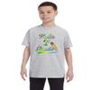 ALLNTRENDS Kids Youth T Shirt Hello 1st Grade Back to School Tee Cute Pencil (XL, Ash)