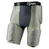 TAG Youth 5-Pad Integrated Girdle - Moisture-Wicking Compression Girdle for Football - Cup Pocket - Sewn-in Hip, Tail, and Thigh Pads - Grey with Black Elastic Waistband - 2X-Large view 1