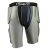 TAG Youth 5-Pad Integrated Girdle - Moisture-Wicking Compression Girdle for Football - Cup Pocket - Sewn-in Hip, Tail, and Thigh Pads - Grey with Black Elastic Waistband - 2X-Large view 3