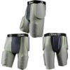 TAG Youth 5-Pad Integrated Girdle - Moisture-Wicking Compression Girdle for Football - Cup Pocket - Sewn-in Hip, Tail, and Thigh Pads - Grey with Black Elastic Waistband - 2X-Large view 4