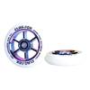 CLAS FOX 100mm One Pair Pro Stunt Scooter Wheels with ABEC-9 Bearings CNC Metal Core Graviti (2pcs) (White PU Rainbow Core) view 3