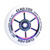 CLAS FOX 100mm One Pair Pro Stunt Scooter Wheels with ABEC-9 Bearings CNC Metal Core Graviti (2pcs) (White PU Rainbow Core) view 4