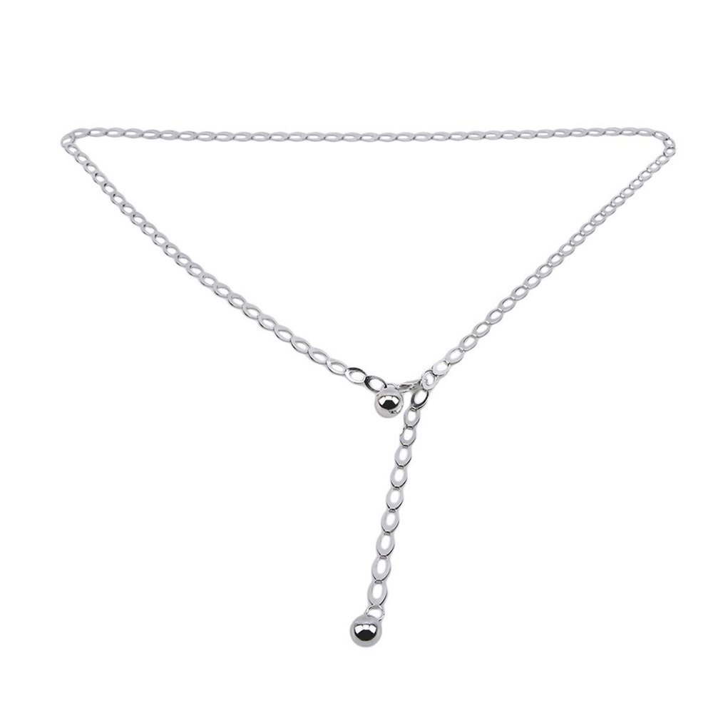 CH High Waist Metal Belts for Women Waistbands for Party Jewelry Dress Waist Chain Belt,Silver