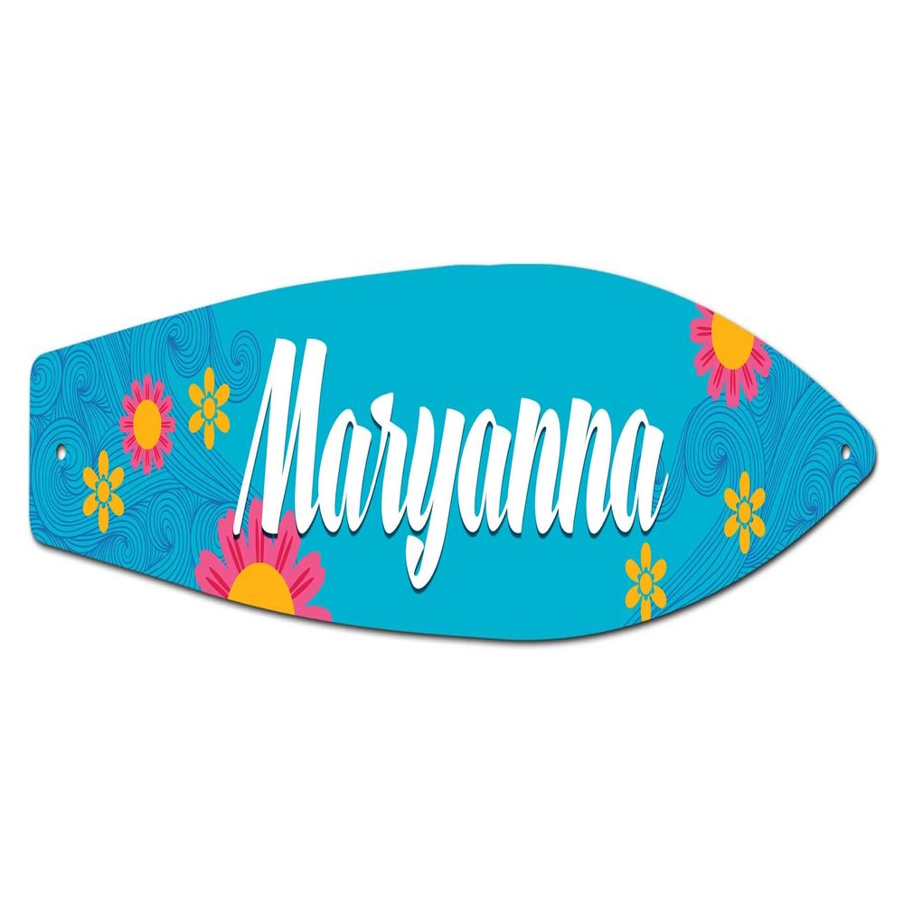 Makoroni - Maryanna - Surfer Sign 4.25"x17" Aluminum, St# w86