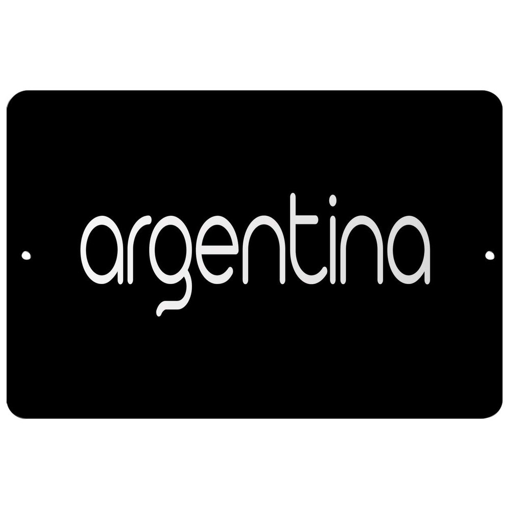 Makoroni - Argentina - Street Sign 12"x18" Aluminum, Des h83