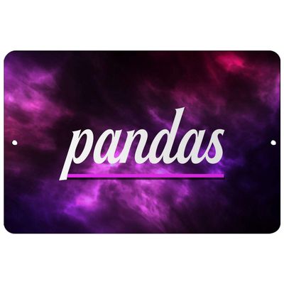 Makoroni - Pandas - Street Sign 12"x18" Aluminum, Des b73