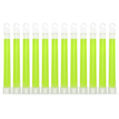 Swiss Safe Premium 6" Glow Sticks - Extra Bright, 12+ Hour Duration, Emergency Ready (Green 12-Pack)