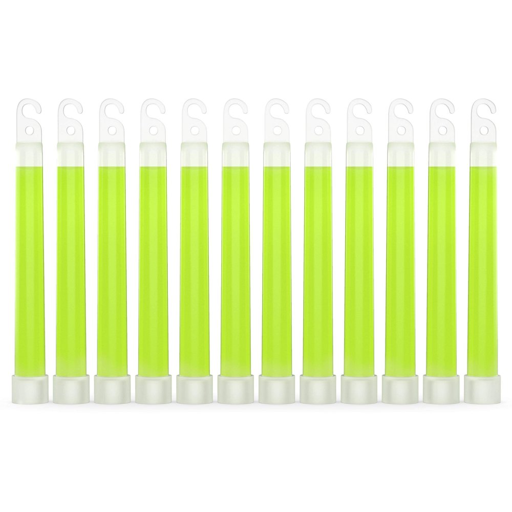 Swiss Safe Premium 6" Glow Sticks - Extra Bright, 12+ Hour Duration, Emergency Ready (Green 12-Pack)