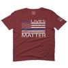 0181. Blue Lives Matter American Flag Thin Blue Line USA Police Support Patriotic Style for Men T Shirt (Maroon, X Large) view 1
