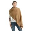 Pashmina Scarfs for Women-classic Camel formal Pashmina Shawls and Wraps for Wedding evening dresses(Camel) view 3
