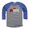 500 LEVEL Bo Bichette 3/4 Sleeve T-Shirt (Baseball Tee, XXX-Large, Royal/Heather Gray) - Bo Bichette Bolieve W WHT view 1