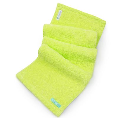 FaceSoft Eco Friendly Gym Towel for Working Out - Soft and Absorbent Cotton Exercise Towel - No Synthetic Microfibers or Plastics - Sweat Towel for Gym, Fitness, Sports, Yoga - Neon - 1 Pc