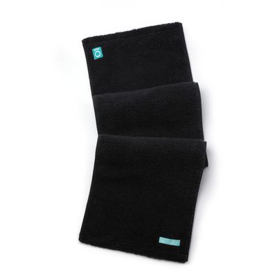 FACESOFT Eco Friendly Gym Towel for Working Out - Soft and Absorbent Cotton Exercise - No Synthetic Microfibers or Plastics - Sweat Towel for Gym, Fitness, Sports, Yoga - Black - 1 Pc