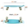 Skateboard Light Blue Complete Youth 22 inch Mini Cruiser Skateboards for Kids Boys Girls Beginners Child Toddler Teenagers Dog Age 5 to 8 (Light Blue) view 4