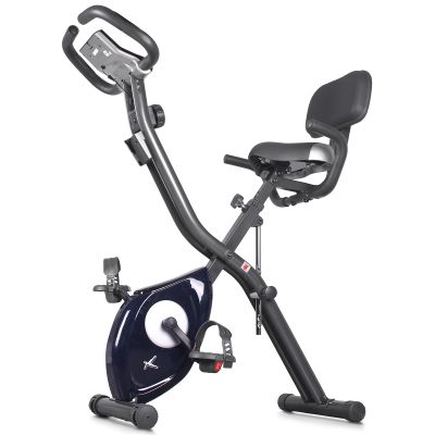 leikefitness LEIKE X Bike Ultra-Quiet Folding Exercise Bike, Magnetic Upright Bicycle with Heart Rate,LCD Monitor and easy to assemble (BLUE)