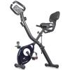 leikefitness LEIKE X Bike Ultra-Quiet Folding Exercise Bike, Magnetic Upright Bicycle with Heart Rate,LCD Monitor and easy to assemble (BLUE) view 1