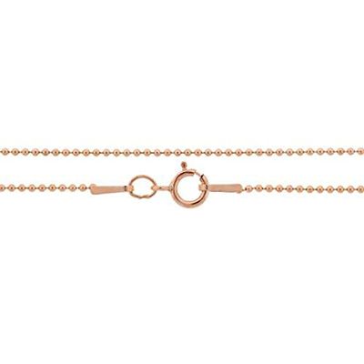 14Kt Rose Gold Filled 30" 1.5mm Ball Chain Necklace with Spring Ring Clasp -1 Pc (6722)/1