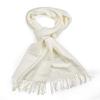 Mitchell Lewiss Cashmere Feel Winter Solid Color Scarf for women or man (White) view 1