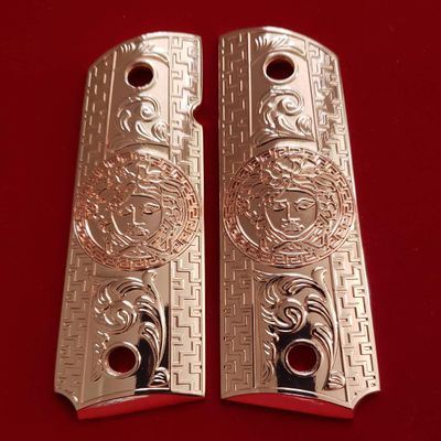 FIT 1911 COLT 1911 Government Full Size Grips Rose Gold Plated Screws Included