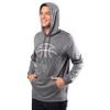 Ultra Game Men's NBA Official Super Soft Lightweight Hoodie Sweatshirt, Milwaukee Bucks, Heather Charcoal , XX-Large view 3