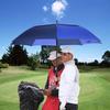MRTLLOA Automatic Open Golf Umbrella, Extra-Large Oversized Double Canopy Vented Windproof Waterproof Stick Rain Golf Umbrellas for Men and Women (Royal/Navy Blue, 62 inch) view 2