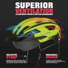 VICTGOAL Bike Helmet with USB Rechargeable Rear Light Detachable Magnetic Goggles Removable Sun Visor Mountain & Road Bicycle Helmets for Men Women Adult Cycling Helmets (L: 57-61 cm, Yellow) view 3