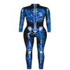 URVIP Women Halloween Skeleton Costume Stretch Skinny Catsuit Jumpsuit Bodysuit Color-BAX-087 XL view 4
